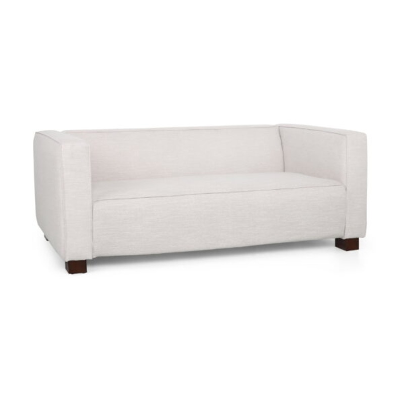 Noble House Bartram Indoor Fabric Upholstered Loveseat, Beige | Bigbigmart.com