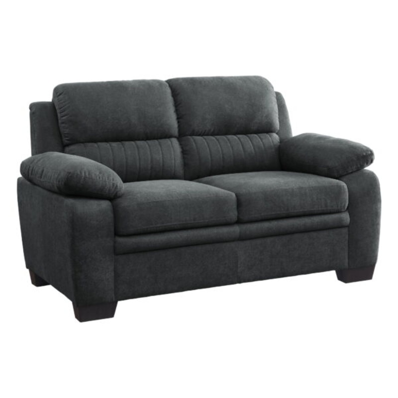 OakvillePark Milford Fabric Upholstered Living Room Loveseat, Dark Gray | Bigbigmart.com