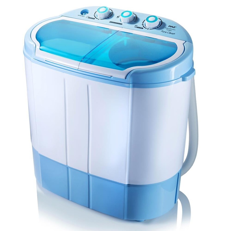 Pyle 2 in 1 Portable Compact Mini Top Load Washing Machine and Spin Dryer Unit | Bigbigmart.com