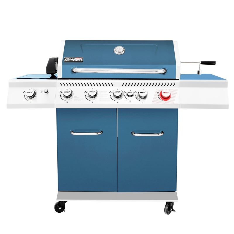 Royal Gourmet GA5403B 5-Burner BBQ Cabinet Style Gas Grill with Rotisserie Kit, Rear Burner, Rear Burner and Side Burner | Bigbigmart.com