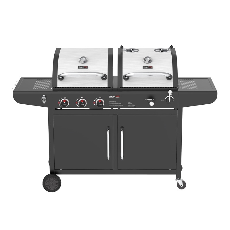 Royal Gourmet ZH3002N 3-Burner 25,500 BTU Gas/Charcoal Combo Grill | Bigbigmart.com
