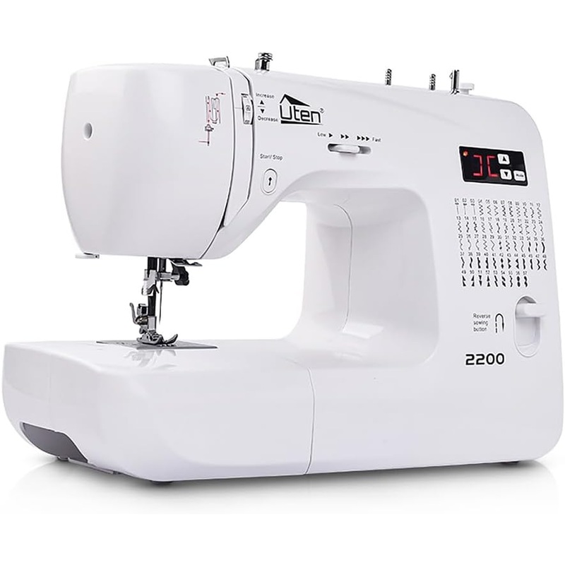 Uten Portable Sewing Machine Computerized Embroidery Sewing Machine with 100 Unique Built-in Stitch and 8 Buttonhole | Bigbigmart.com