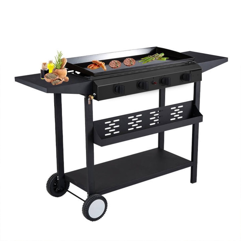 Vebreda 4-Burner 30 Griddle Propane Gas Grill, Black | Bigbigmart.com