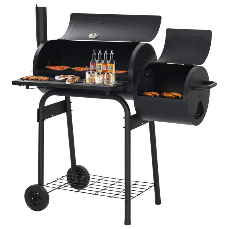 Vebreda Outdoor BBQ Grill Charcoal Barbecue Pit Patio Backyard Meat Cooker Smoker | Bigbigmart.com