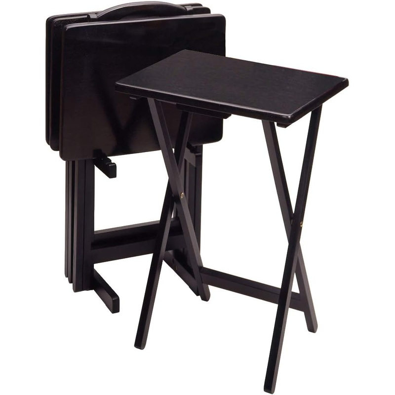 Winsome Alex TV Tables, Black | Bigbigmart.com