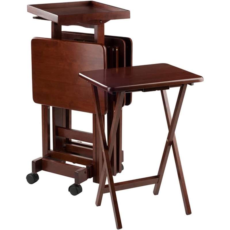 Winsome Isabelle Snack table, Walnut 19.69×15.91×36.22 | Bigbigmart.com