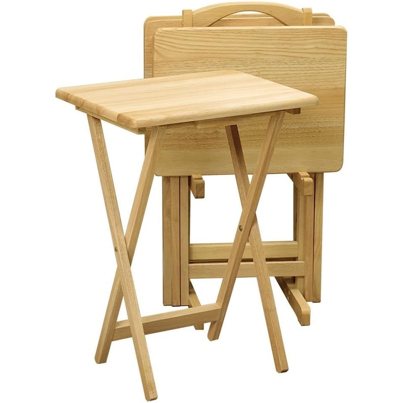 Winsome Wood Alex Snack Table Natural Set 5 Pc, 25.98 inches | Bigbigmart.com