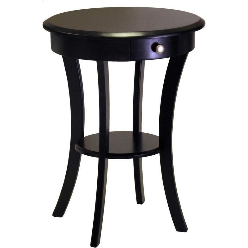 Winsome Wood Sasha Accent Table, Black, 20.00 x 20.00 x 27.00 Inches | Bigbigmart.com
