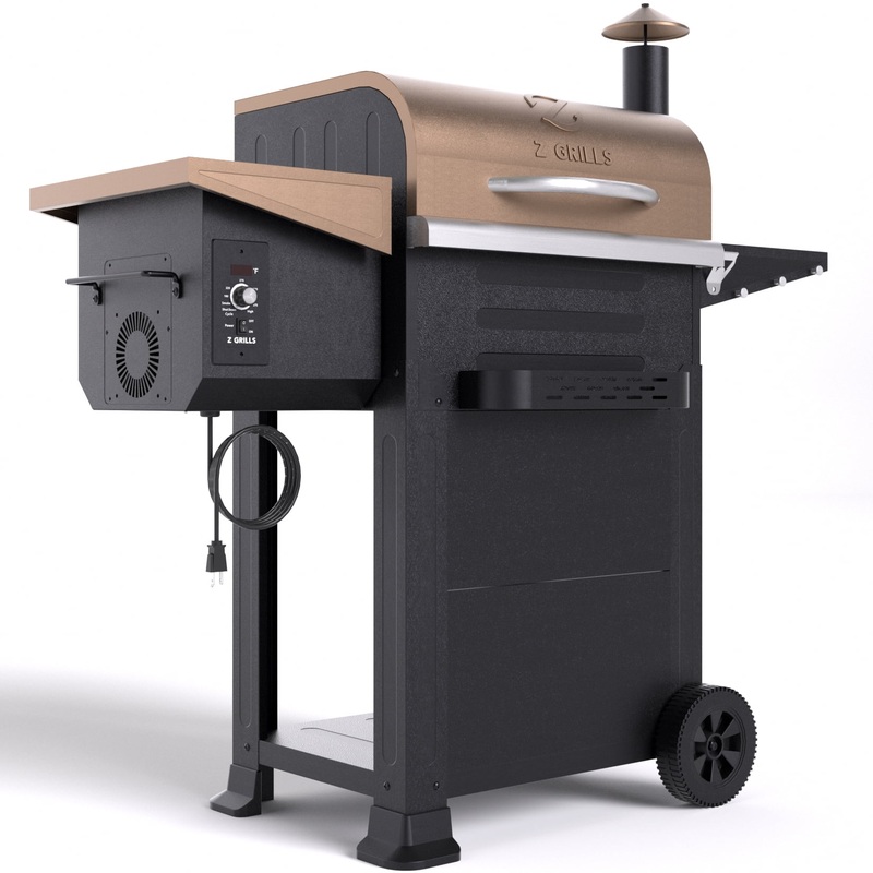 Z GRILLS ZPG-6002B 573 sq. in. Wood Pellet Grill and Smoker, Copper | Bigbigmart.com