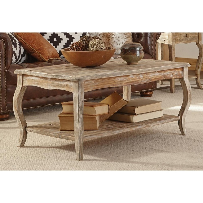 Alaterre Rustic Reclaimed Coffee Table, Driftwood | Bigbigmart.com