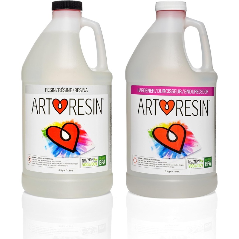 ArtResin – Epoxy Resin – Clear – Non-Toxic – 1 gal (0.5 gal Resin + 0.5 gal Hardener) (3.78L) | Bigbigmart.com