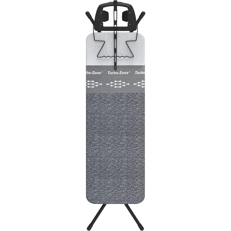 Bartnelli Heavy Duty Ironing Board 48×15 | Designed & Made in Europe with Patent Technology, Turbo & Park Zone, Features: 4 Layer Cover &Pad,Height-Adjustable,4 Premium Steel Legs,Upgraded Iron Rest- Denim Gray | Bigbigmart.com