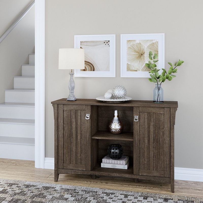 Bush Furniture Salinas Accent Storage Cabinet with Doors, Ash Brown | Bigbigmart.com