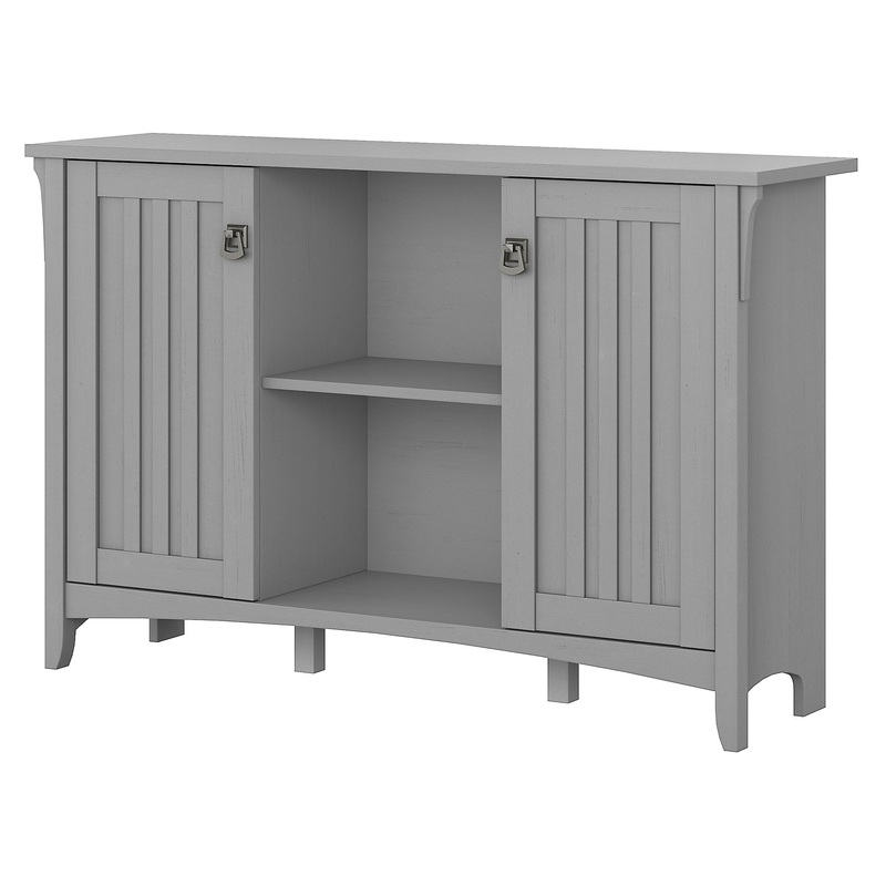 Bush Furniture Salinas Accent Storage Cabinet with Doors, Cape Cod Gray | Bigbigmart.com
