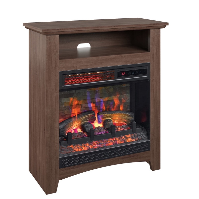 ChimneyFree 18 Infrared Quartz Wall Mantel Electric Fireplace | Bigbigmart.com