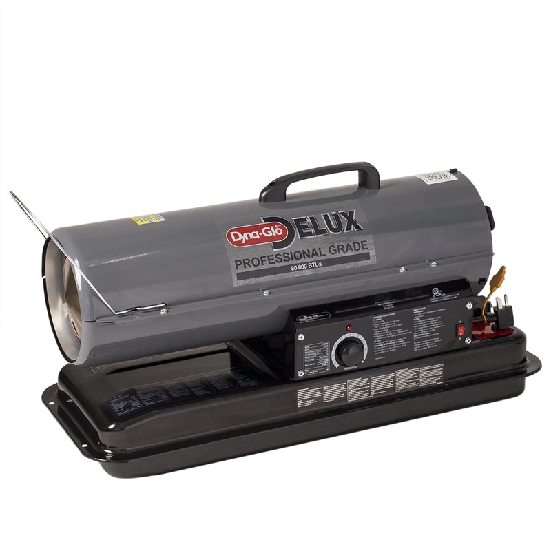 Dyna-Glo Delux 80,000 BTU Indoor/Outdoor Portable Kerosene Forced Air Heater | Bigbigmart.com