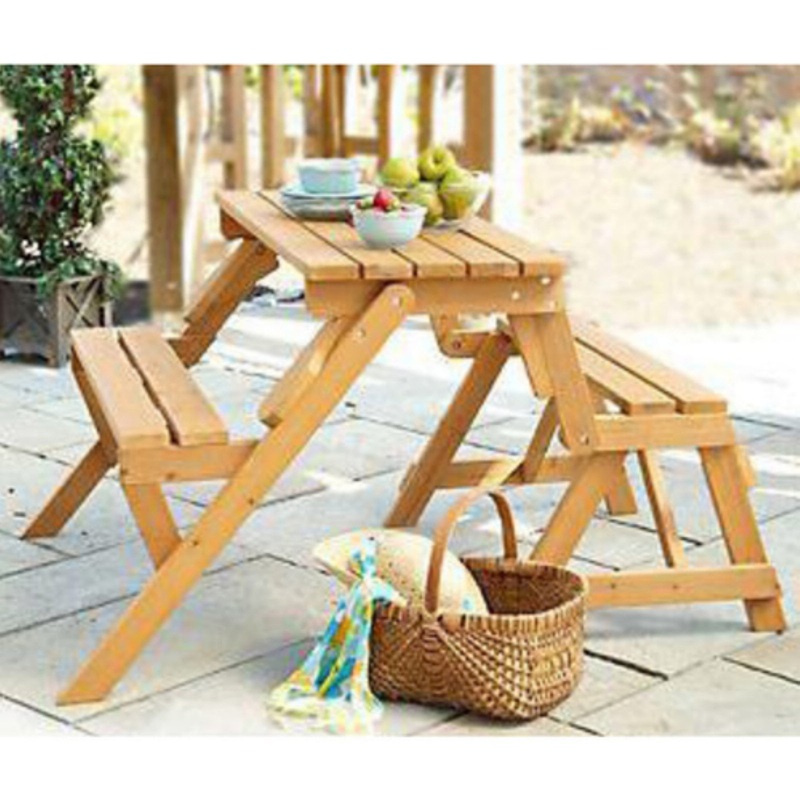 Interchangeable Picnic Table / Garden Bench | Bigbigmart.com