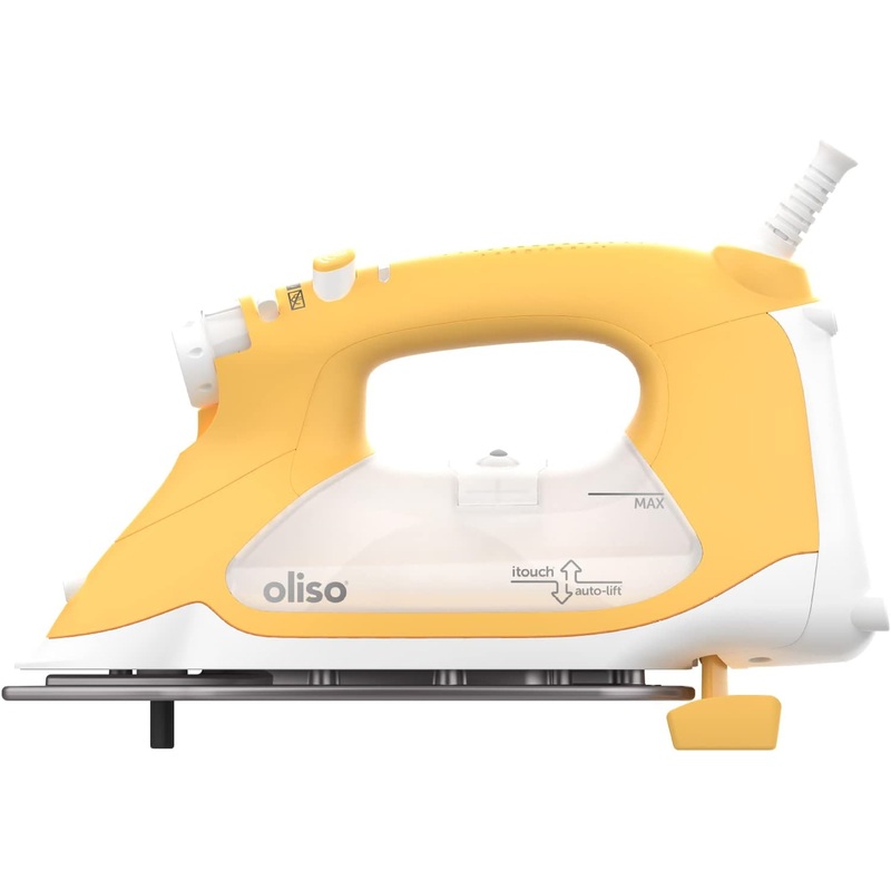 Oliso TG1600 Pro Plus 1800 Watt SmartIron with Auto Lift – for Clothes, Sewing, Quilting and Crafting Ironing | Diamond Ceramic-Flow Soleplate Steam Iron, Purple | Bigbigmart.com