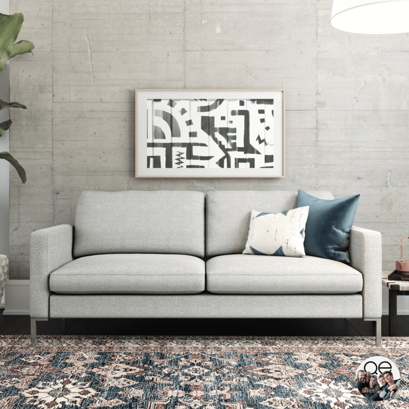 Queer Eye Bradford Sofa, Gray Linen | Bigbigmart.com