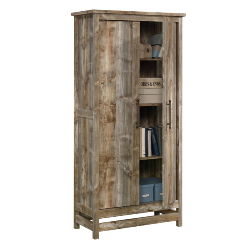 Sauder 424991 Granite Trace Storage Cabinet, Rustic Cedar Finish | Bigbigmart.com