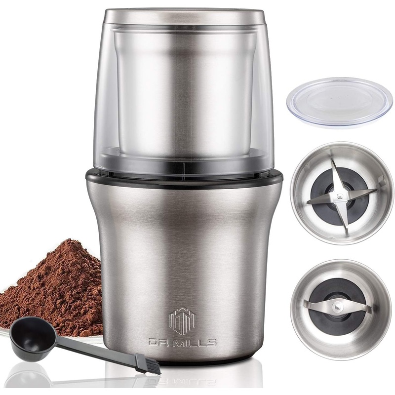 DR MILLS DM-7412M Electric Spice Grinder and Coffee Grinder, Grinder and chopper,detachable cup, diswash free, Blade & cup made with SUS304 stianlees steel | Bigbigmart.com