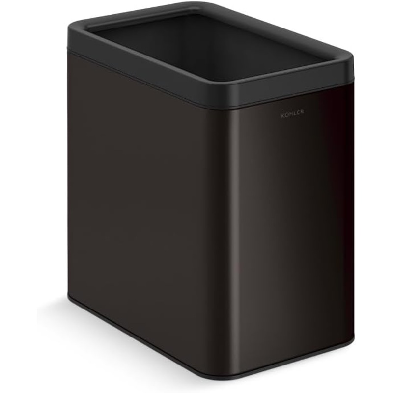 Kohler K-31314-BST 25-Liter Open-Top Trash Can, Black Stainless Steel | Bigbigmart.com