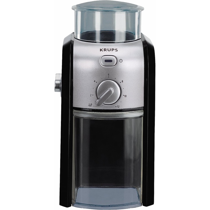 KRUPS GVX212 Coffee Grinder, 17-Grind fineness settings, Black and Metal | Bigbigmart.com