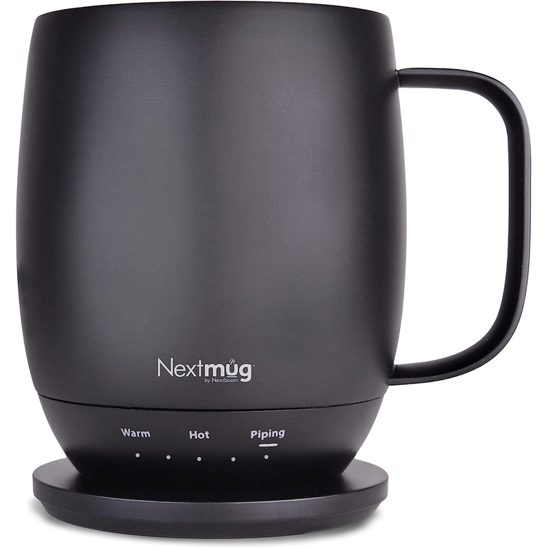 Nextmug – Temperature-Controlled, Self-Heating Coffee Mug (Black – 14 oz.) | Bigbigmart.com