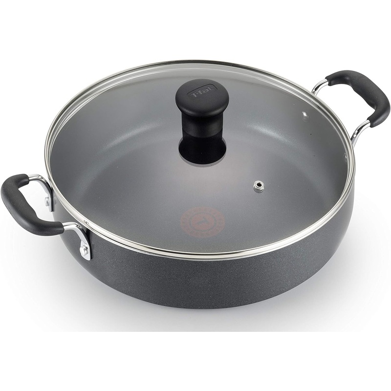 T-fal Specialty Nonstick Saut Pan 12 Inch Oven Broiler Safe 350F Cookware, Pots and Pans, Dishwasher Safe Black | Bigbigmart.com