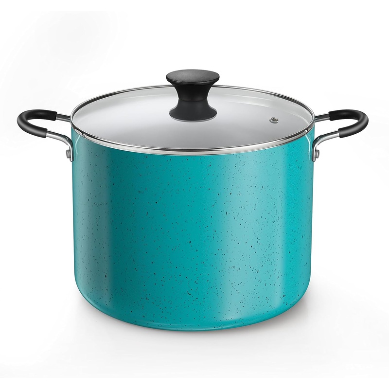 Cook N Home Nonstick Stockpot with Lid, 10.5 Quarts, Turquoise (2697) | Bigbigmart.com