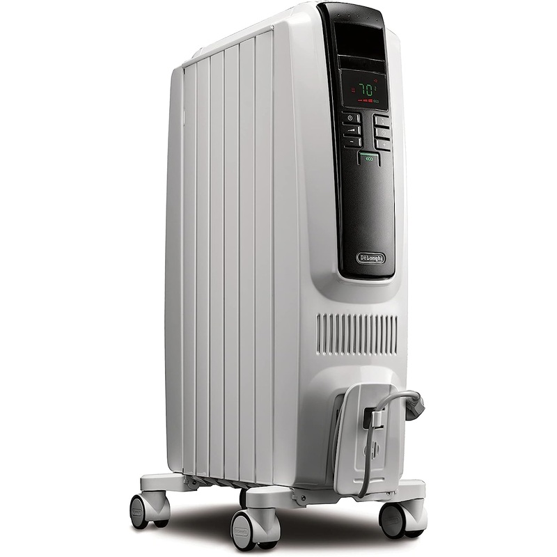 DeLonghi Dragon Premium Oil filled Radiator Heater,Electric Space Heater for indoor use, quiet portable room heater, programmable timer, Energy Saving, full room heater with safety features, TRD40615E | Bigbigmart.com