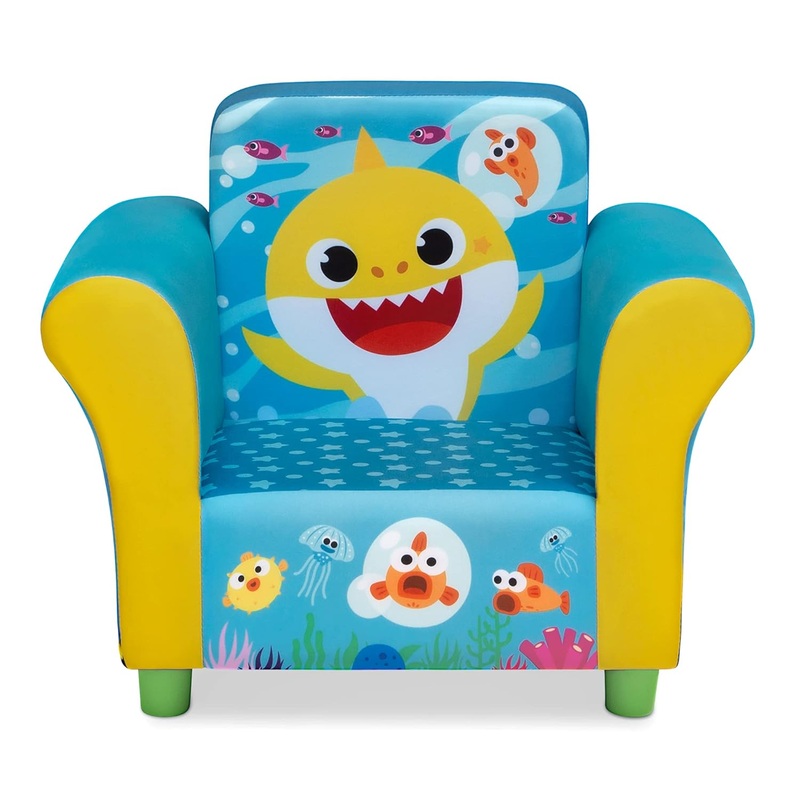 Delta Children Upholstered Chair, Baby Shark | Bigbigmart.com