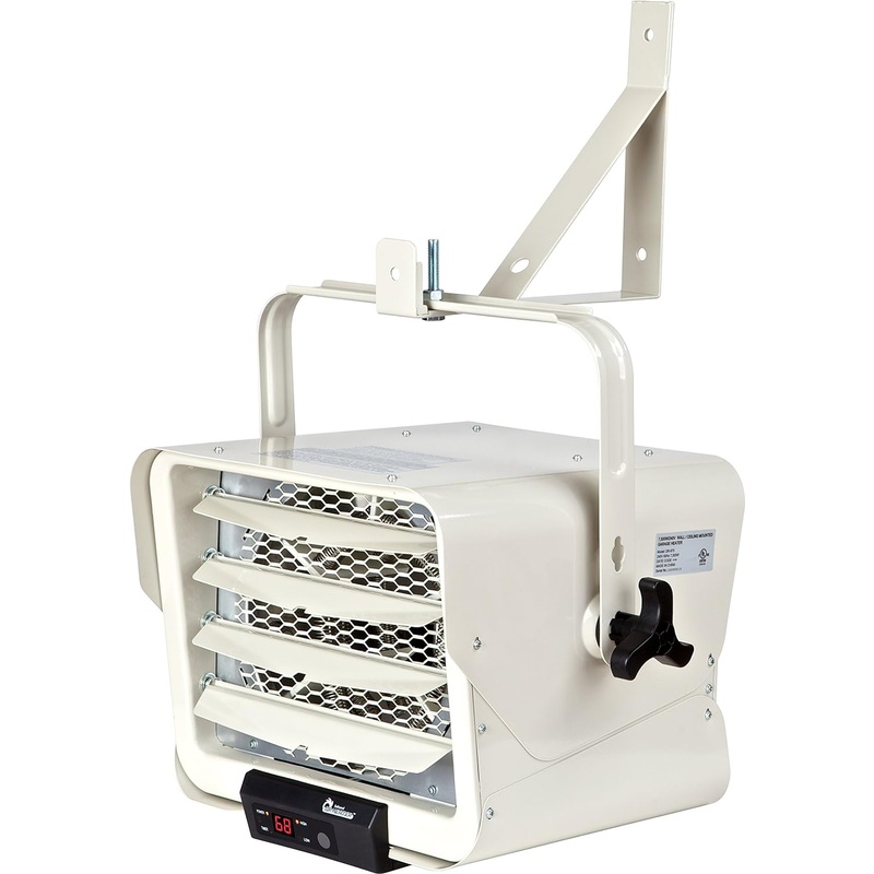 Dr. Infrared Heater DR-975 7500-Watt 240-Volt Hardwired Shop Garage Electric Heater, Wall/Ceiling Mounted with Remote Controlled Thermostat Gray | Bigbigmart.com