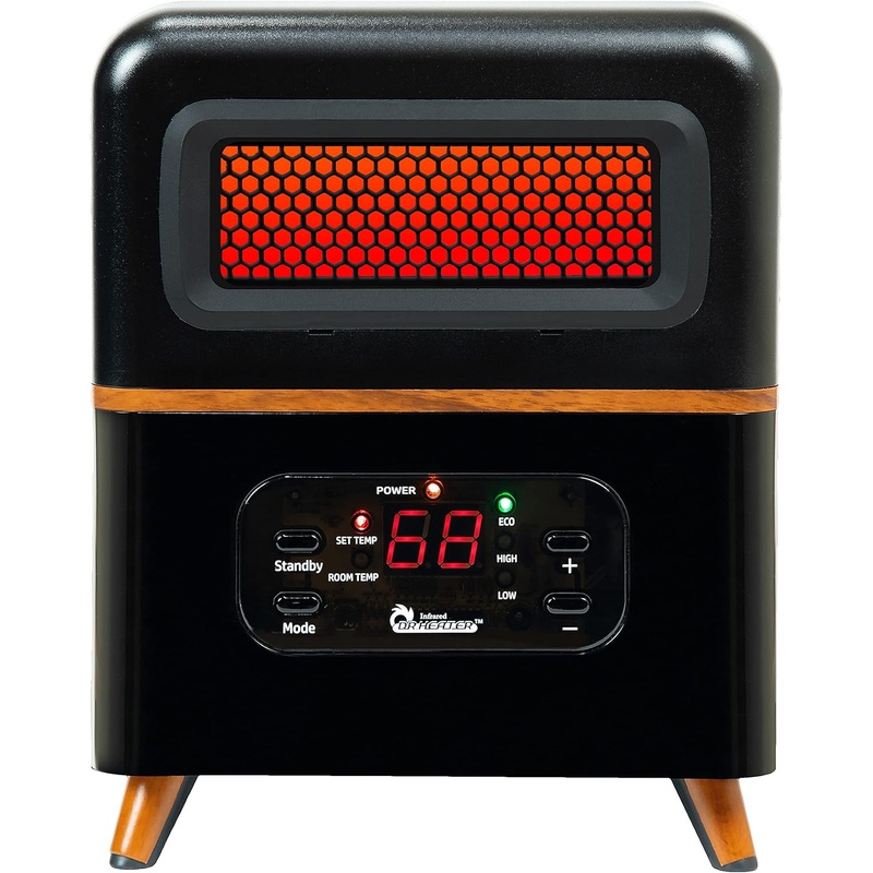 Dr Infrared Heater DR-978 Infrared Space Heater, Hybrid, Black | Bigbigmart.com