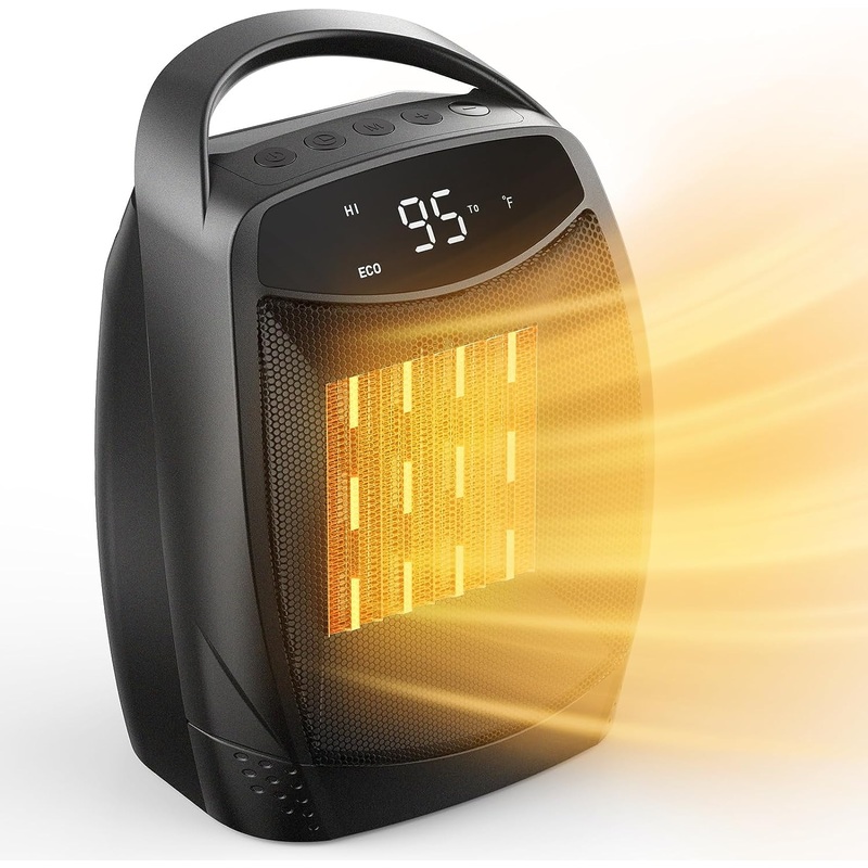 GiveBest Space Heater for Indoor Use, Upgraded 1500W Fast Heating Electric Ceramic Heater with 4 Modes, Timer, Overheating & Tip-Over Protection, ETL Listed, Small Portable Heater for Room | Bigbigmart.com