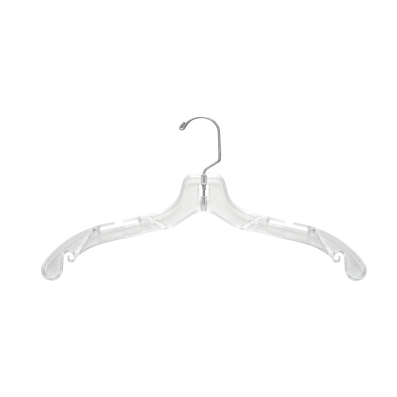 NAHANCO 505 Plastic Dress Hanger, Middle Heavy Weight, 17, Clear (Pack of 100) | Bigbigmart.com