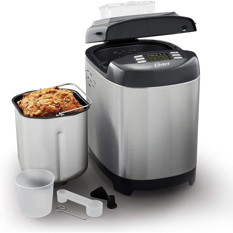 Oster Bread Maker with ExpressBake | 2 Pound Capacity,Grey | Bigbigmart.com