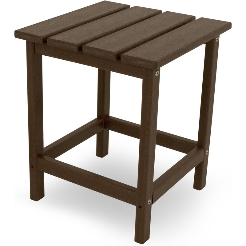 POLYWOOD ECT18MA Long Island 18 Side Table, Mahogany | Bigbigmart.com