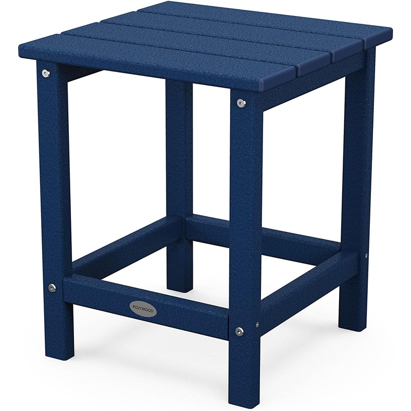 Polywood Long Island 18 Side Table, Navy | Bigbigmart.com