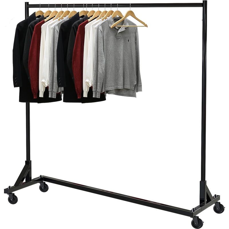 Simple Houseware Commercial Z Base Garment Rack, Black | Bigbigmart.com