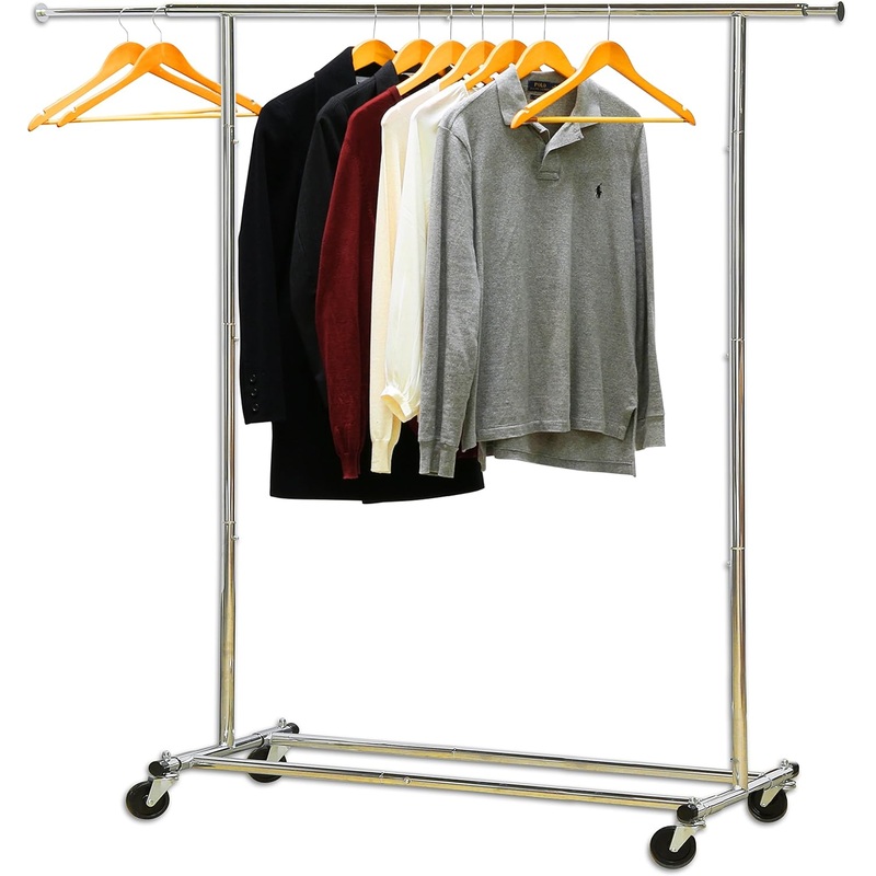 Simple Houseware Heavy Duty Clothing Garment Rack, Chrome | Bigbigmart.com