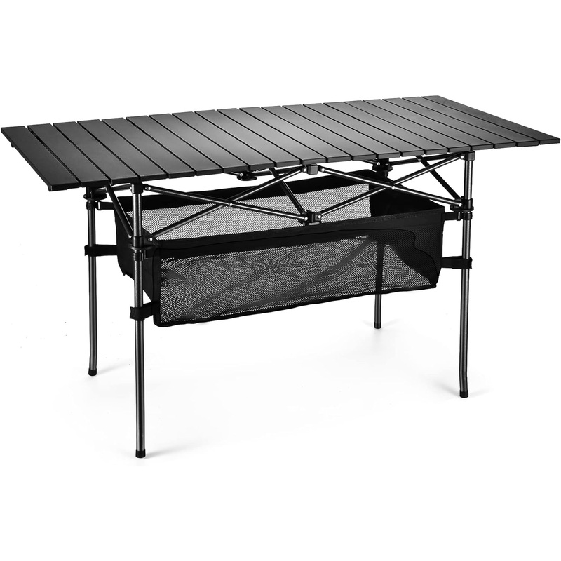 WUROMISE Sanny Outdoor Folding Portable Picnic Camping Table, Aluminum Roll-up Table with Easy Carrying Bag for Indoor,Outdoor,Camping, Beach,Backyard, BBQ, Party, Patio, Picnic | Bigbigmart.com