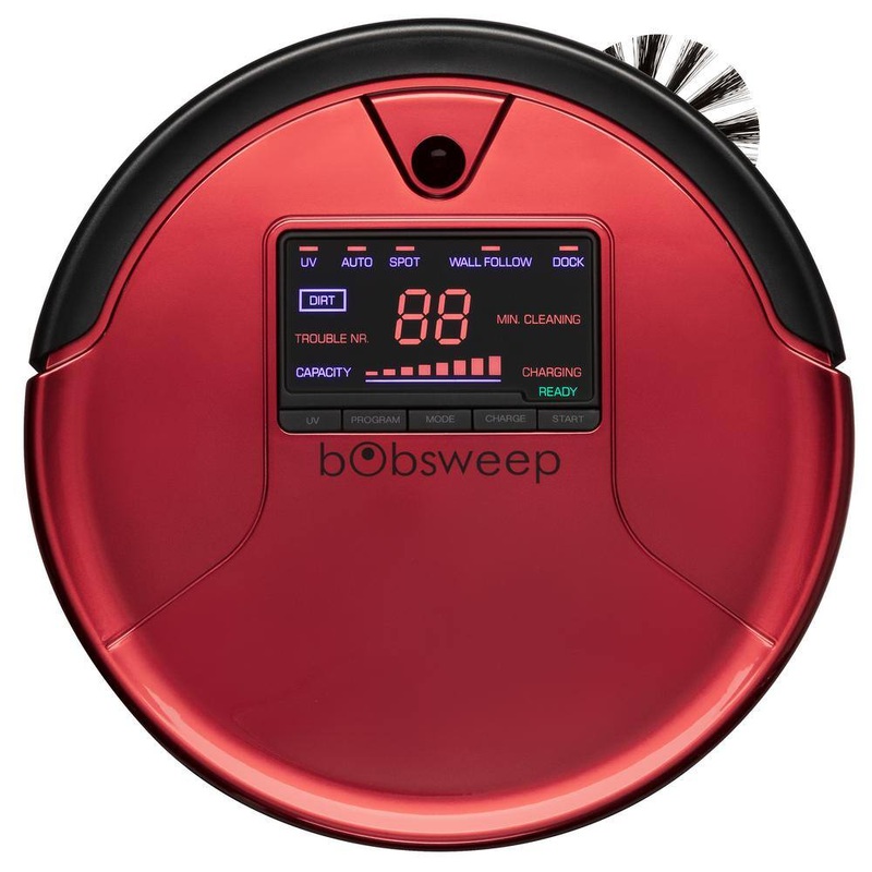 bObsweep WP460011RO PetHair Robotic Vacuum Cleaner and Mop with Auto Recharging Station, Large dustbin, Stair & Obstacle Detection in Rouge | Bigbigmart.com