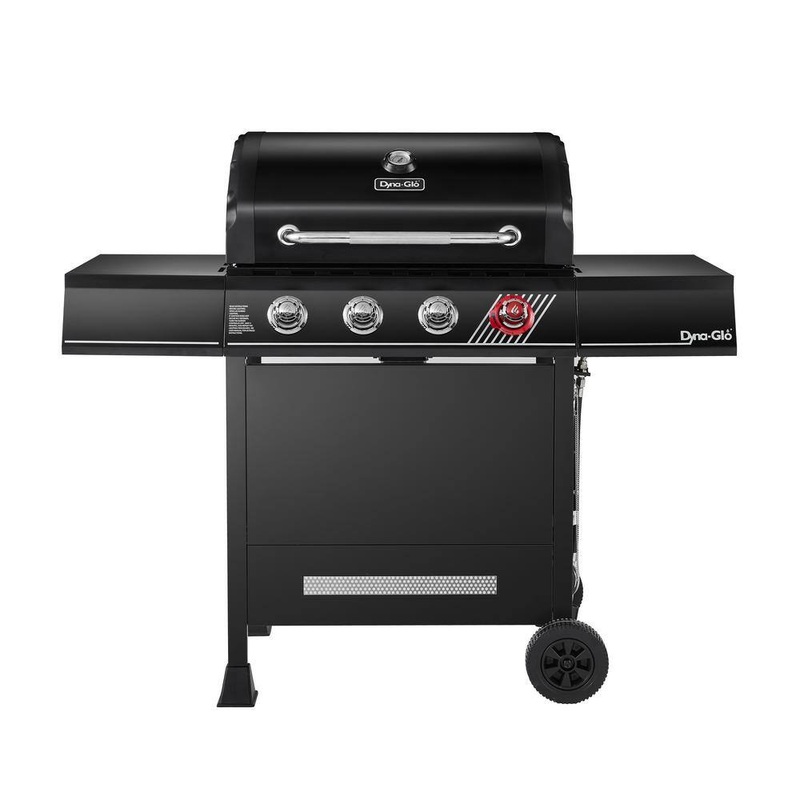 Dyna-Glo DGH450CRP 4-Burner Propane Gas Grill in Matte Black with TriVantage Multifunctional Cooking System | Bigbigmart.com