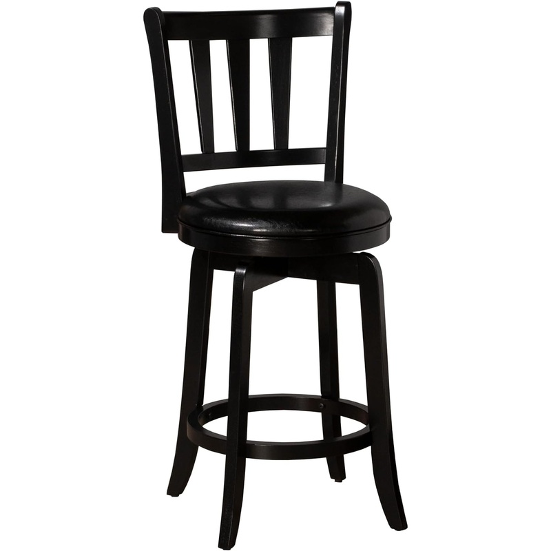 Hillsdale Presque Isle Swivel Stool, Counter Height, Black | Bigbigmart.com