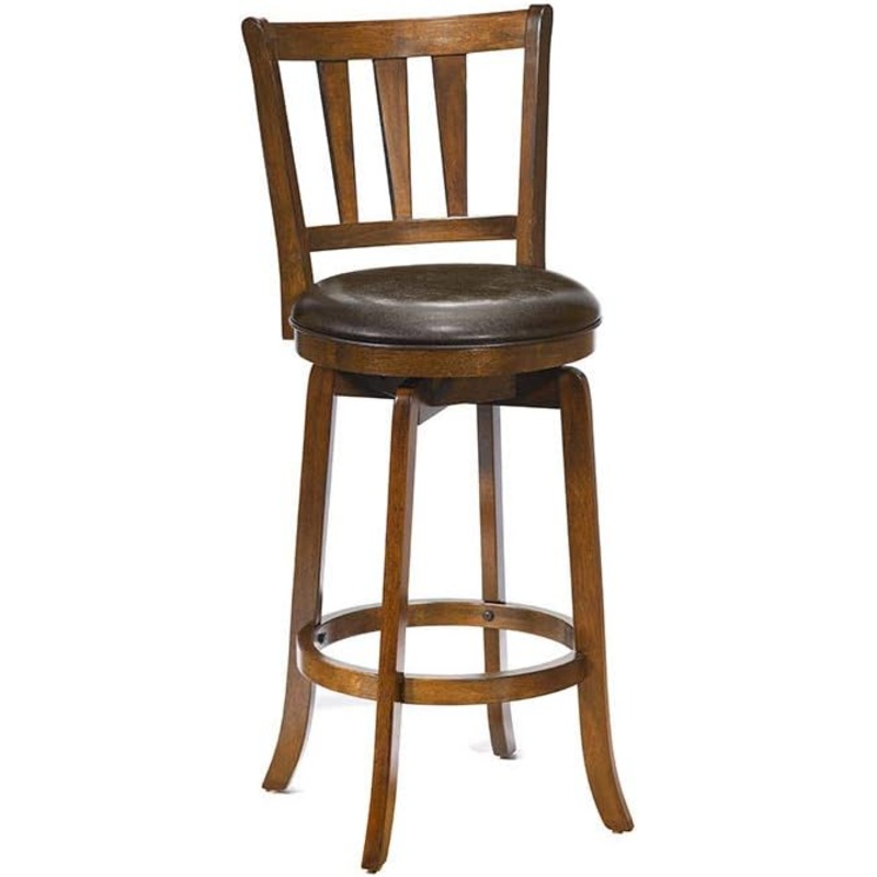 Hillsdale Presque Isle Swivel Stool, Counter Height, Cherry | Bigbigmart.com
