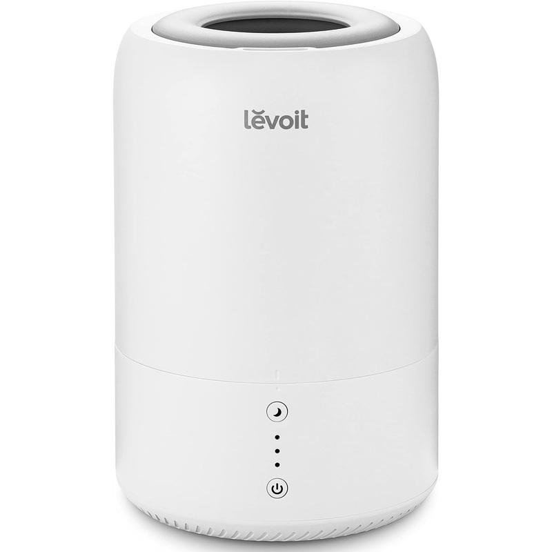 LEVOIT Humidifiers for Baby Bedroom Top Fill Cool Mist for Kids Nursery, Plants with Essential Oil, Built-in Smart Sensor Provides Consistent Humidity, Ultra Quiet Operation, 1.8L, White | Bigbigmart.com
