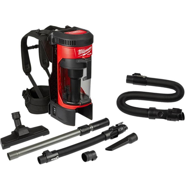 Milwaukee 0885-20-49-90-1964 M18 FUEL 18-Volt Lithium-Ion Brushless 1 Gal. Cordless 3-in-1 Backpack Vacuum with Extra 9 ft. Pro-Grade Hose | Bigbigmart.com