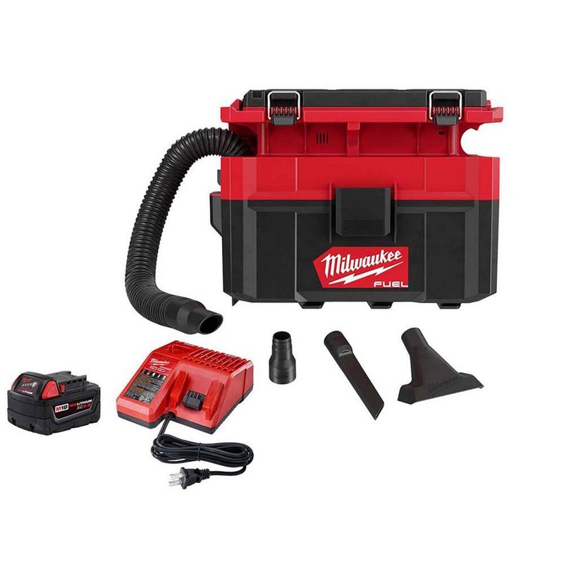 Milwaukee 0970-20-48-59-1850 M18 FUEL PACKOUT 18-Volt Lithium-Ion Cordless 2.5 Gal. Wet/Dry Vacuum with 5.0 Ah Battery and Charger | Bigbigmart.com
