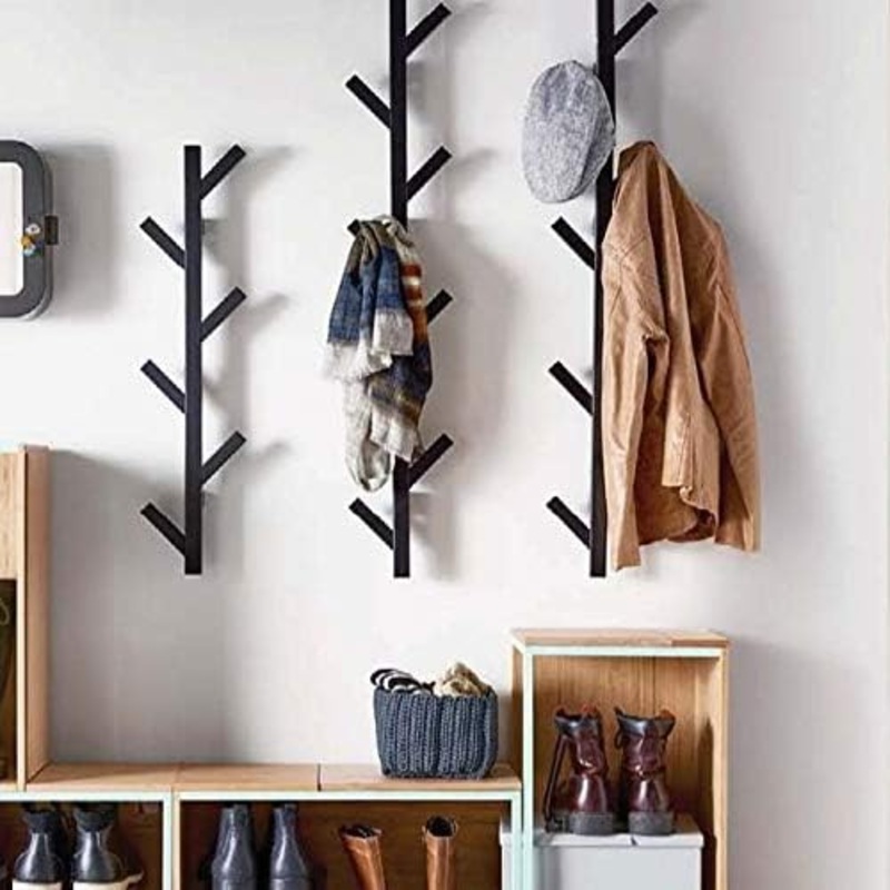 PREMIUM RACKS Coat Rack & Hat Rack – Modern Design – Wall Mounted – Stylish – (Black) | Bigbigmart.com